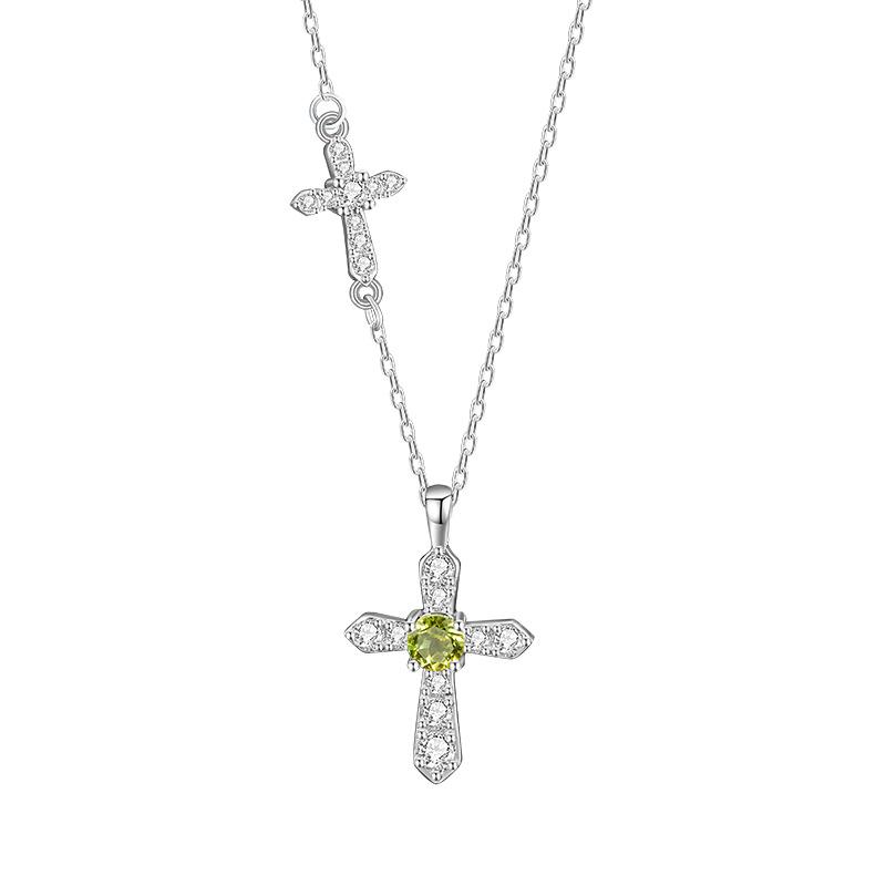 Fashion S925 Sterling Silver Necklace Light Luxury Design Thin Chain Women Jewelry Gift