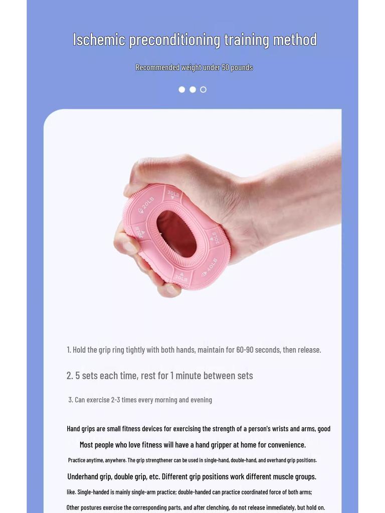 Specjalny dla nowicjuszy: 5 Juanów Rabatu - Silikonowy Pierścień Chwytny do Treningu Siły Ramion i Dłoni