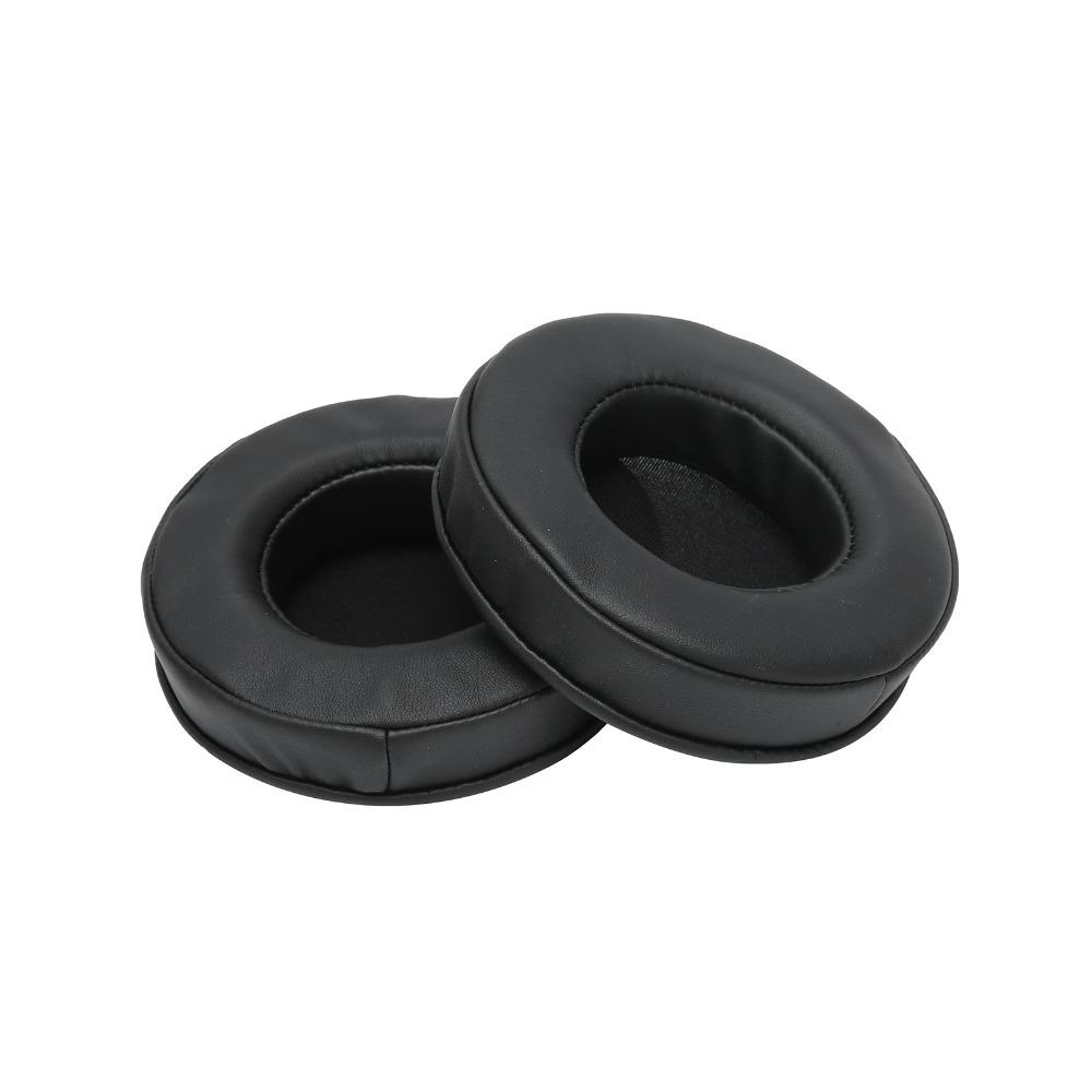 2PCS Black Noise Isolation Ear Cushions Leather Ear Covers Replacement Ear Pads  Audio Accessories
