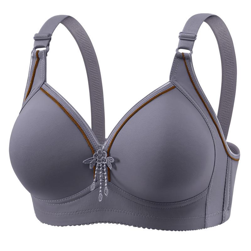 Underwear thin mold cup comfortable for the elderly women three-breasted women bra bra