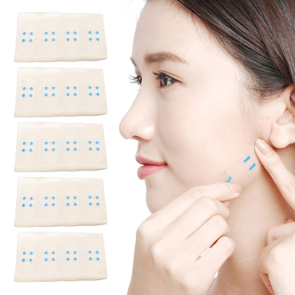 40Pcs V Face Sticker Invisible Comfortable Skin Friendly Breathable Reliable Face Lift Tape for Eye
