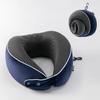 Memory Foam Neck Pillow for Travel with 360 Head Support Soft Chin Support Comfortable for Airplane Car Office Nap