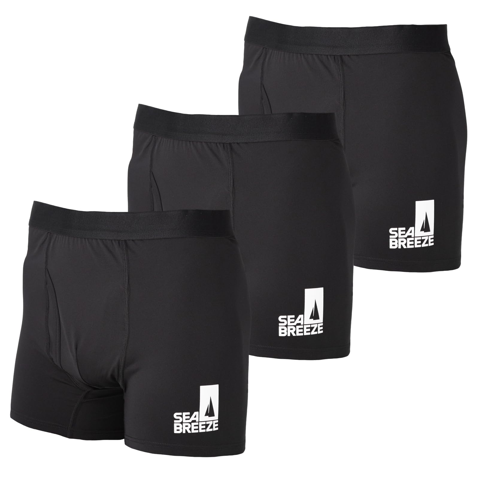 

Трусы-боксеры с передним отверстием, влагоотводящие, быстросохнущие, набор из 3 штук [Морской бриз], мужские шорты, нижнее белье, впитывающие, быстросохнущие, антибактериальные, дезодорирующие, LL, черный, чёрный