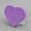 5pcs Heart Shaped Face Cleansing Sponge Washing Pad Makeup Removal Puff Purple