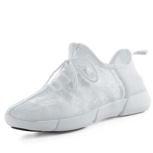 

Spring Boy Luminous Glowing Sneakers Men Women Girl Kids LED Light Shoes Children Flashing Adults USB Recharge Fiber Optic Shoes EUR Size 25