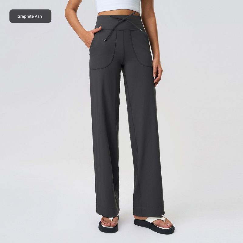 

Shishi City Quality Clothing Trading Co., Ltd. New Arrival Nude Feel Loose Drawstring Straight-Leg Pants Female Casual Easiest for Match Shipping Graphite Gray 10 (62.50 kg-70.00 kg