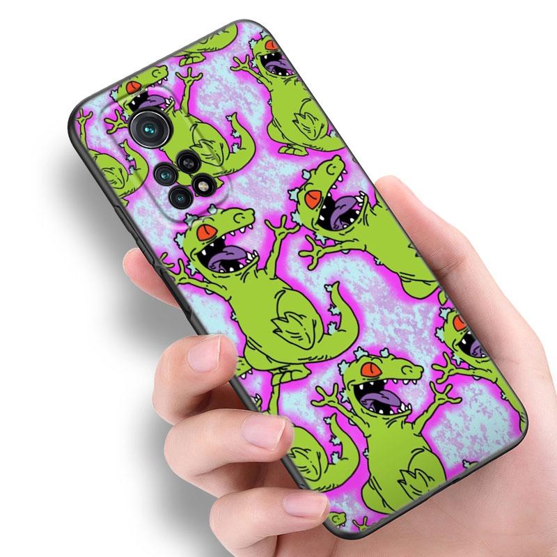 Cartoon R-Rugrats Black Silicone Phone Case For Xiaomi Mi 9 SE 8 10 10T 11 12 13 Lite 9T 11T 12S 12T 13T 14 Pro 5G NE 11i 12X