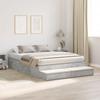 Storage Bed Frame Concrete Grey 150 cm Particleboard