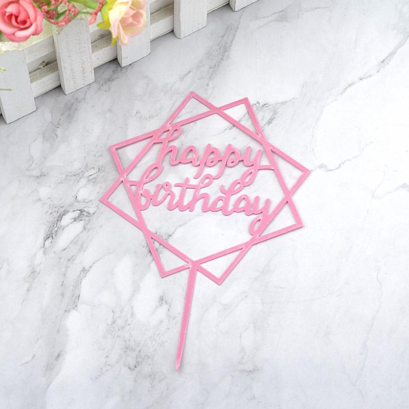 Gold & Black Mirrored Acrylic Cake Topper