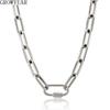 Fashion Shiny Stainless Steel Punk Link Chain Necklace Choker Unisex Screw Lock Clasp Handmade DIY Jewelry Accessory