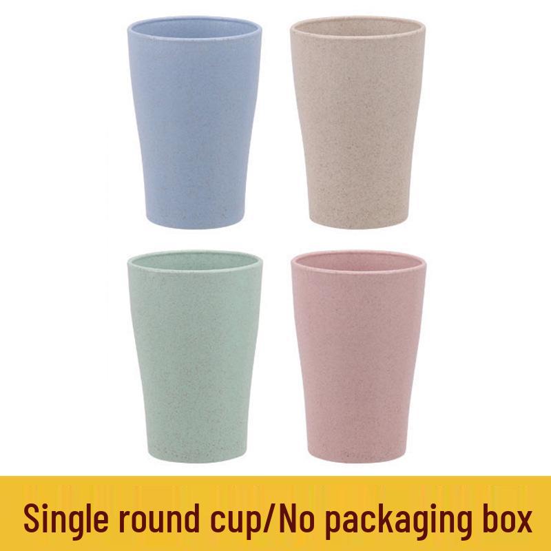 Eco-Friendly Wheat Straw Tableware Set: Portable Fork, Spoon, Chopsticks (3-Piece) + Cup, Bowl, Plate (6-Piece) - Ideal Promotional Gift