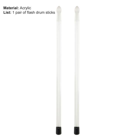 1 Pair Handsome Drum Stick Up Drumstick Grip Lightweight Light Transparent Comfortable for Children