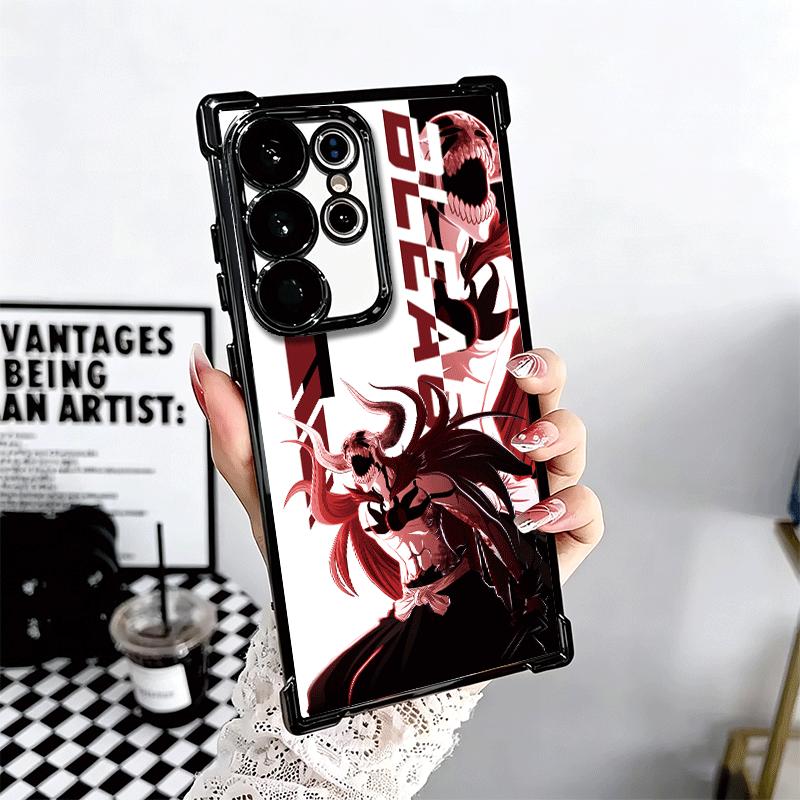 Anime Bleach Desgin Plating Phone Case For Samsung Galaxy S24 S25 FE S26 Edge S23 Ultra S22 S21 Plus S20 Anti-Fall Airabag Cover