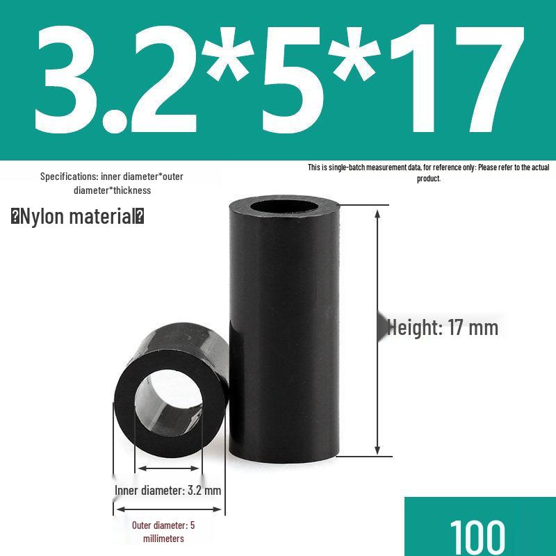 Nylon Wear-Resistant Hollow Cylindrical Spacer Sleeve and Bearing Bushing