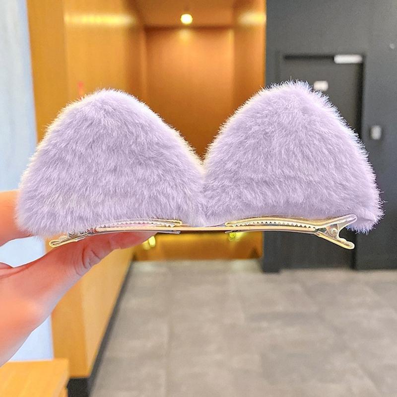 Kitten Ear Hair Clips Cats Ears Hair Side Clips Lovely Animal Ear Hair Barrettes Cartoon Hairpin Halloween Headwear