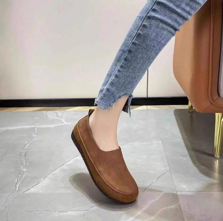 Vår komfortabel grunn enkel sko myk såle 2025 ny ett-pedal fotdeksel mote Mori kvinner retro Doudou sko kvinner