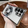 Transparent Electroplated Magnetic Stand Case Cover For Samsung Galaxy S25 S24 S23 S22 S21 Ultra Plus FE A36 A35 A55 A54 A53 A34