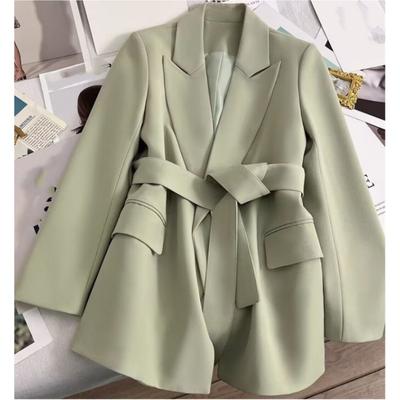 Women's Fall Korean Design Lace-up Blazer Temperament Casual Coat