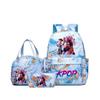 Neuer K-Pop Hexenjäger Aufdruck Schüler Schultasche Rucksack Umhänge Federmäppchen Dreiteiliges Set