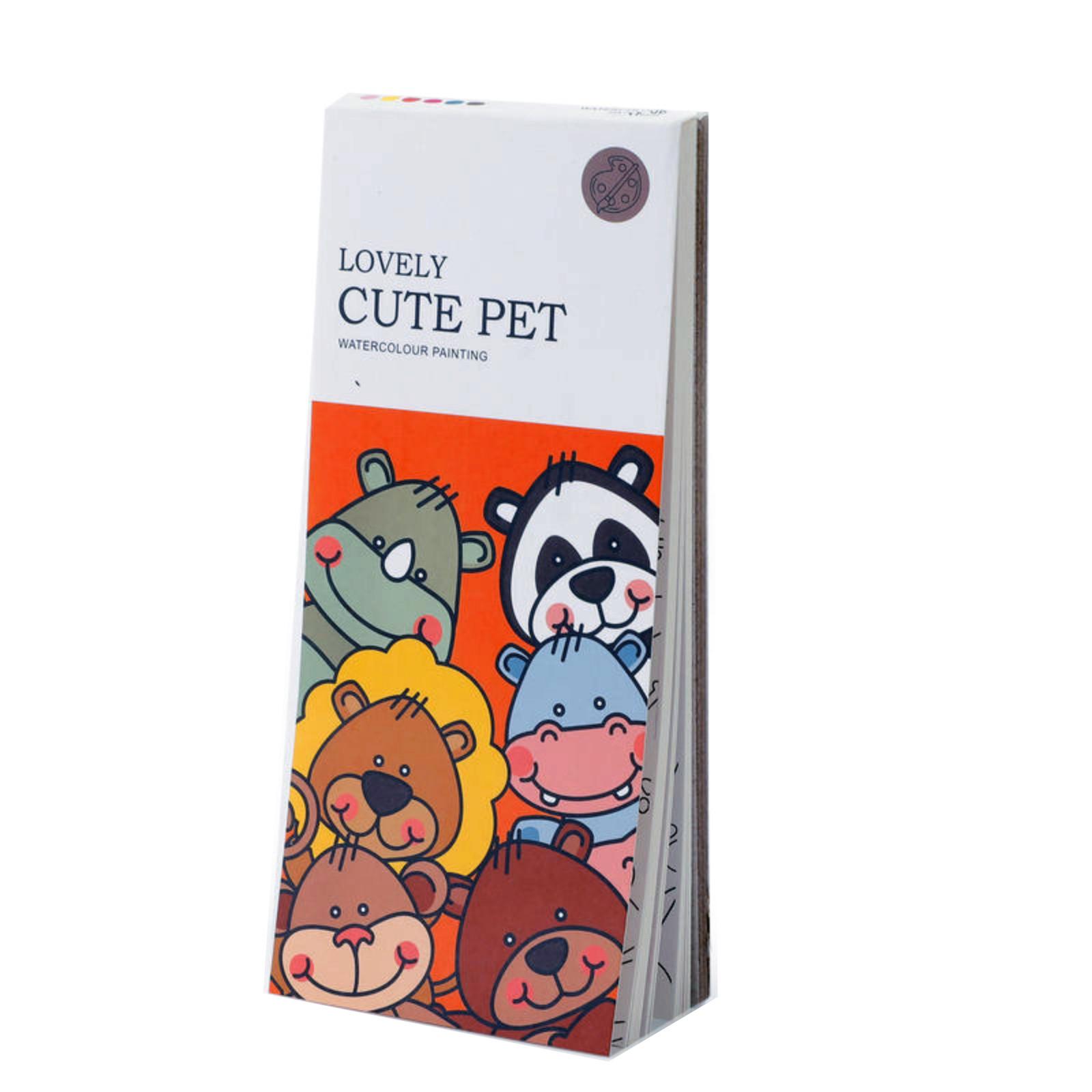 

Детская акварельная раскраска, творческие заметки для рисования, головоломка, детская раскраска для рисования One Size