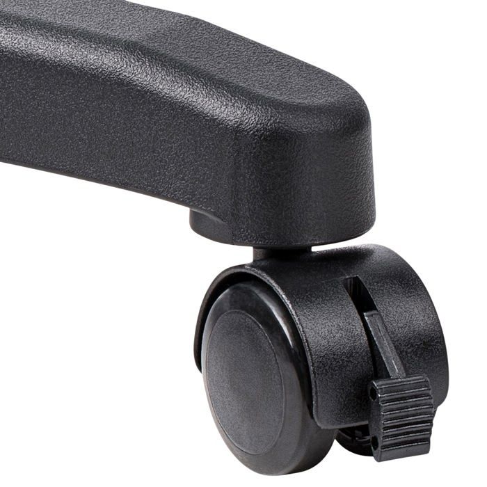 Support tablette - startech - stndtbltmob - noir - réglable en hauteur - roulettes de frein