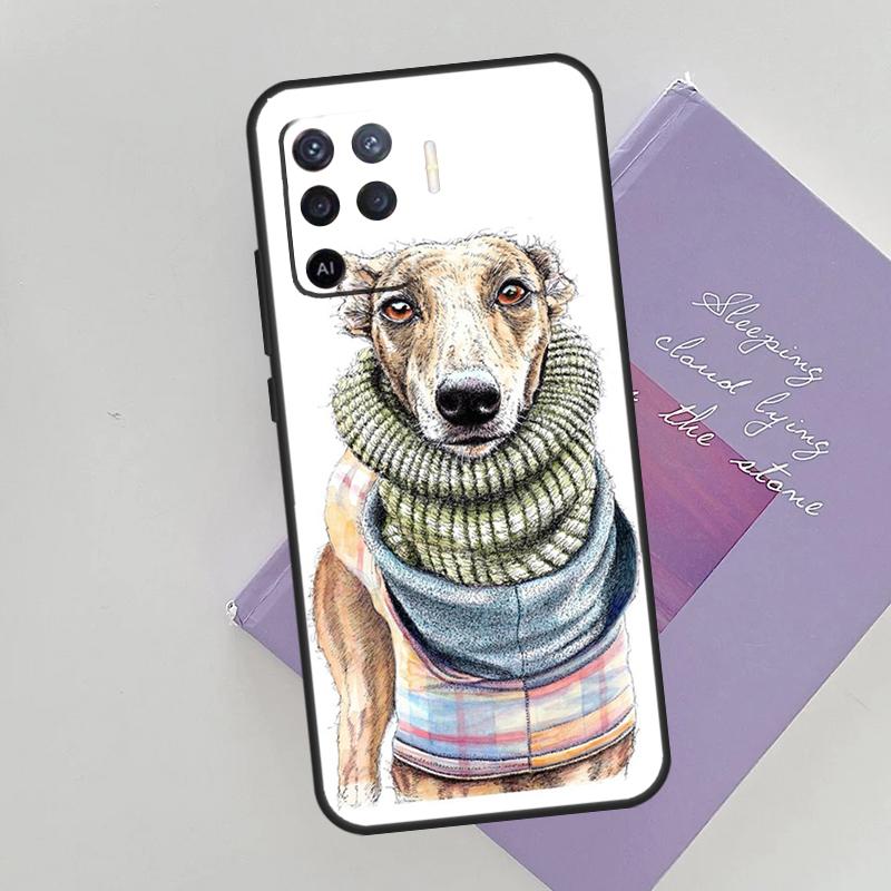 Galgo Greyhound Dog Cover For Oppo A78 A98 A74 A54 A94 A15 A16 A17 A52 A72 A76 A96 A53 A57S A58 A5 A9 Phone Case