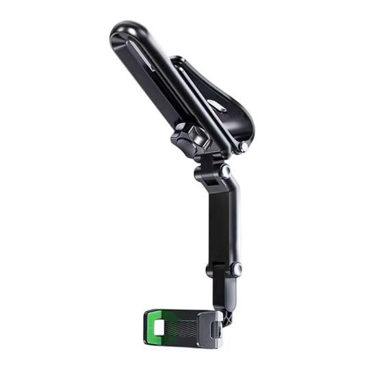 Sun Visor Phone Holder Secure Car Phone Mount Anti-Slip Clamp 360-Degree Rotatable Adjustable Car Phone Holder for Most Smartphones A зелёный