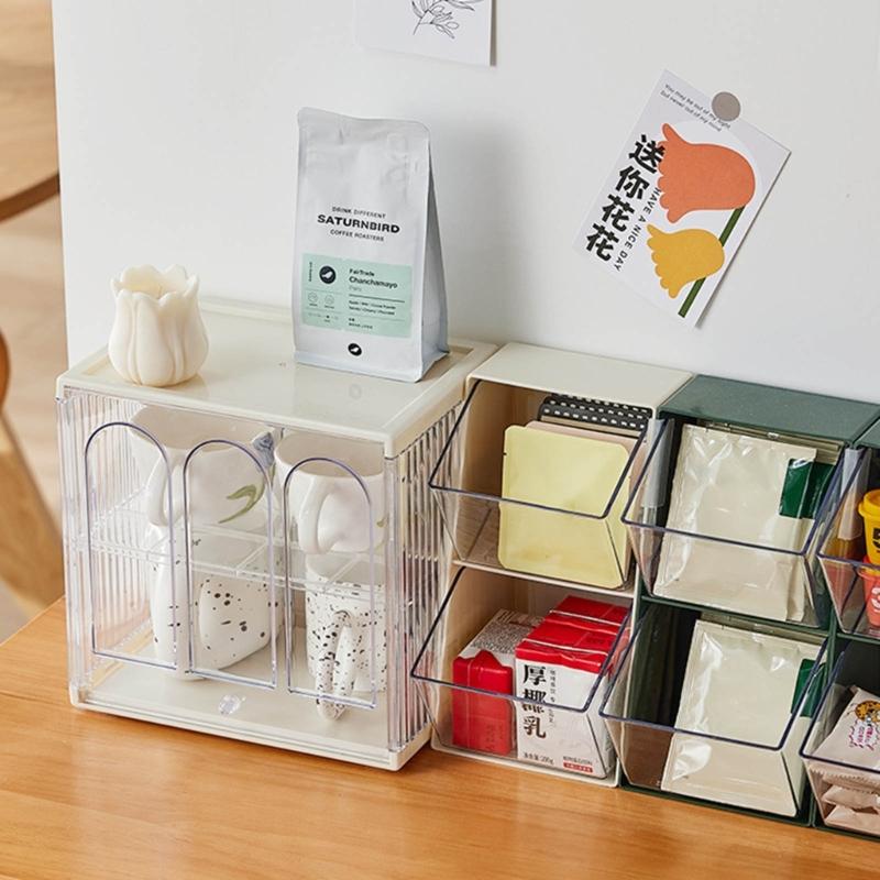Jewelry Storage Box Coffee Mug Organizer Desktop Storage Box for Home Room Dorm