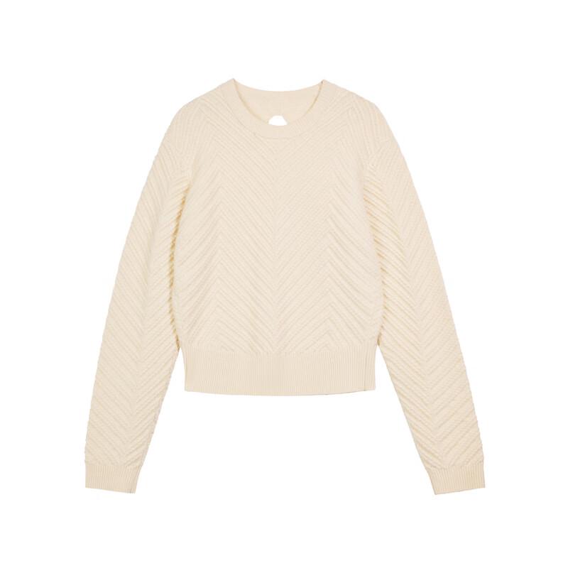 JNBY 23 Spring Hollow-Out Wool Blend Knit Sweater