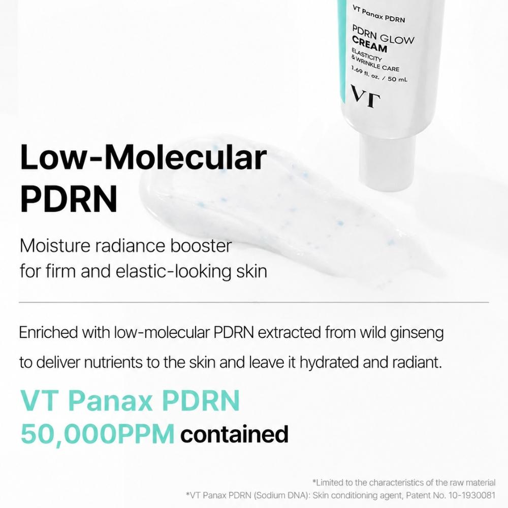 VT COSMETICS PDRN Glow Cream (50ml X 2EA / 1.69 Fl. Oz X 2EA)