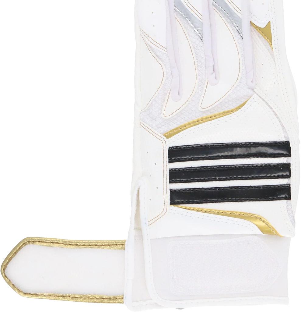 Adidas Batting Gloves BASIC White X Gold L LBG405 Baseball/Softball