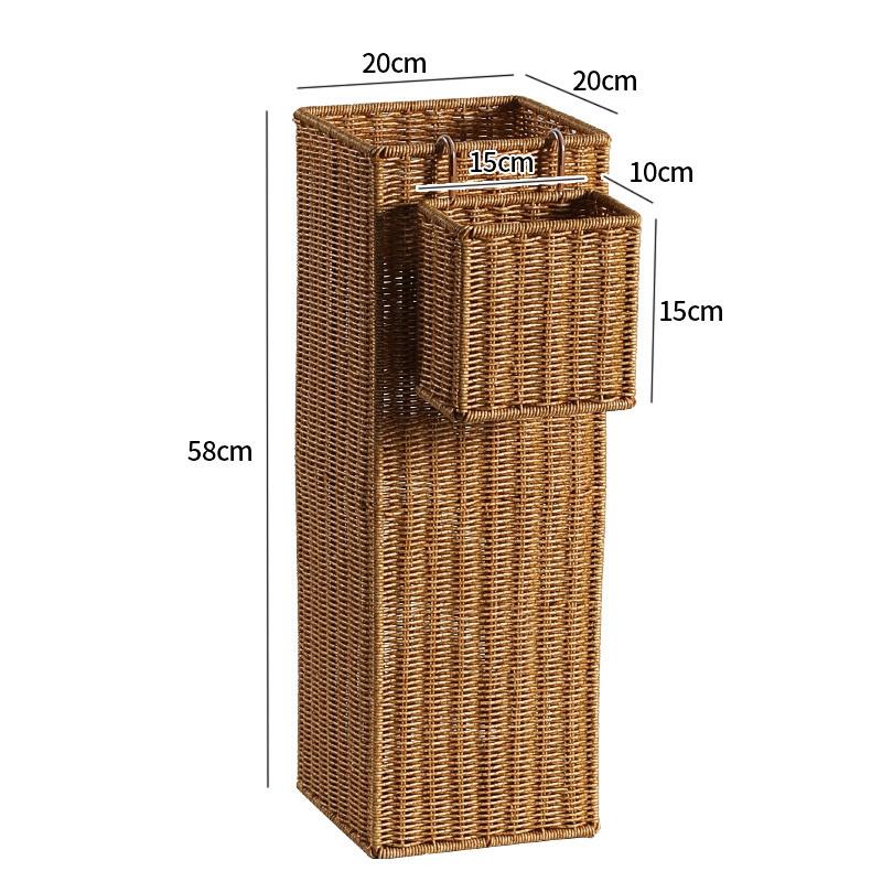 Umbrella Stand with Drip Tray, Small Square Rain Holder, Long Handle Umbrella Organizer, Home Hallway Storage Rack