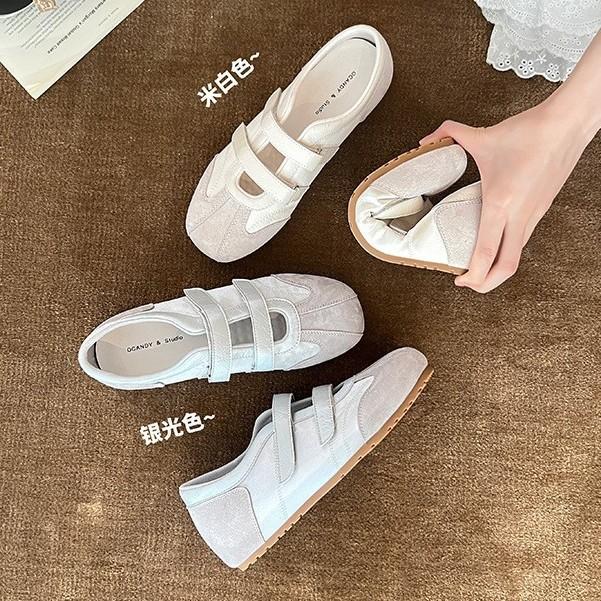 Pigskin version~ 3.5cm height increase runaway is not tired of ballet Forrest Gump training shoes women's 2025 summer thin soft-soled casual shoes