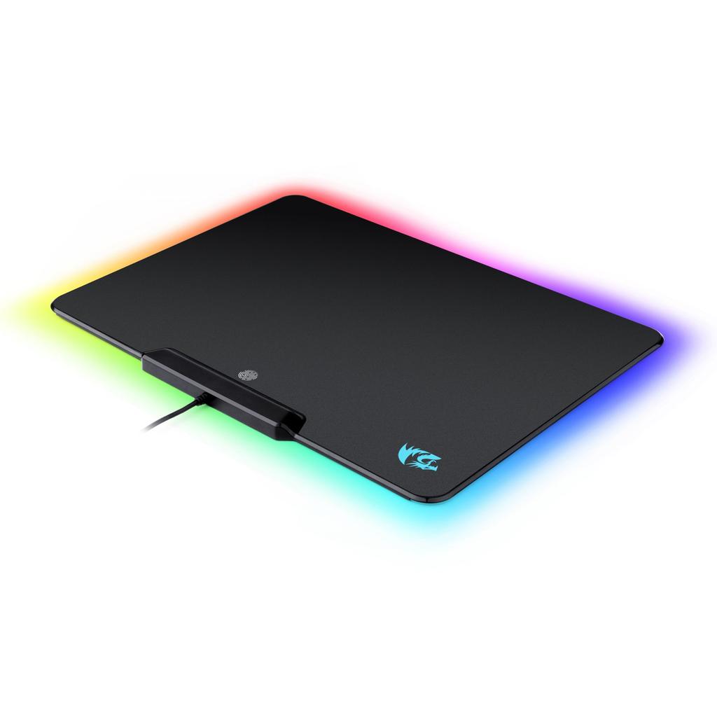 Large RGB Mouse Pad P009 Kylin Customizable Wired Hard RGB LED Gaming Mouse Mat with Million Optimized for All Computer Mouse Sensitivity MMO and