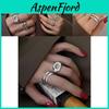 Minimalist Double Layer Ring For Women Fashionable Adjustable Geometric Copper Band