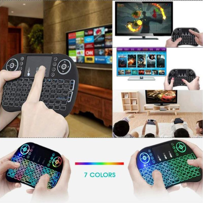 2.4G Air Mouse With Touchpad Keyboard I8 Arabic French Mini Wireless Keyboard For Pc