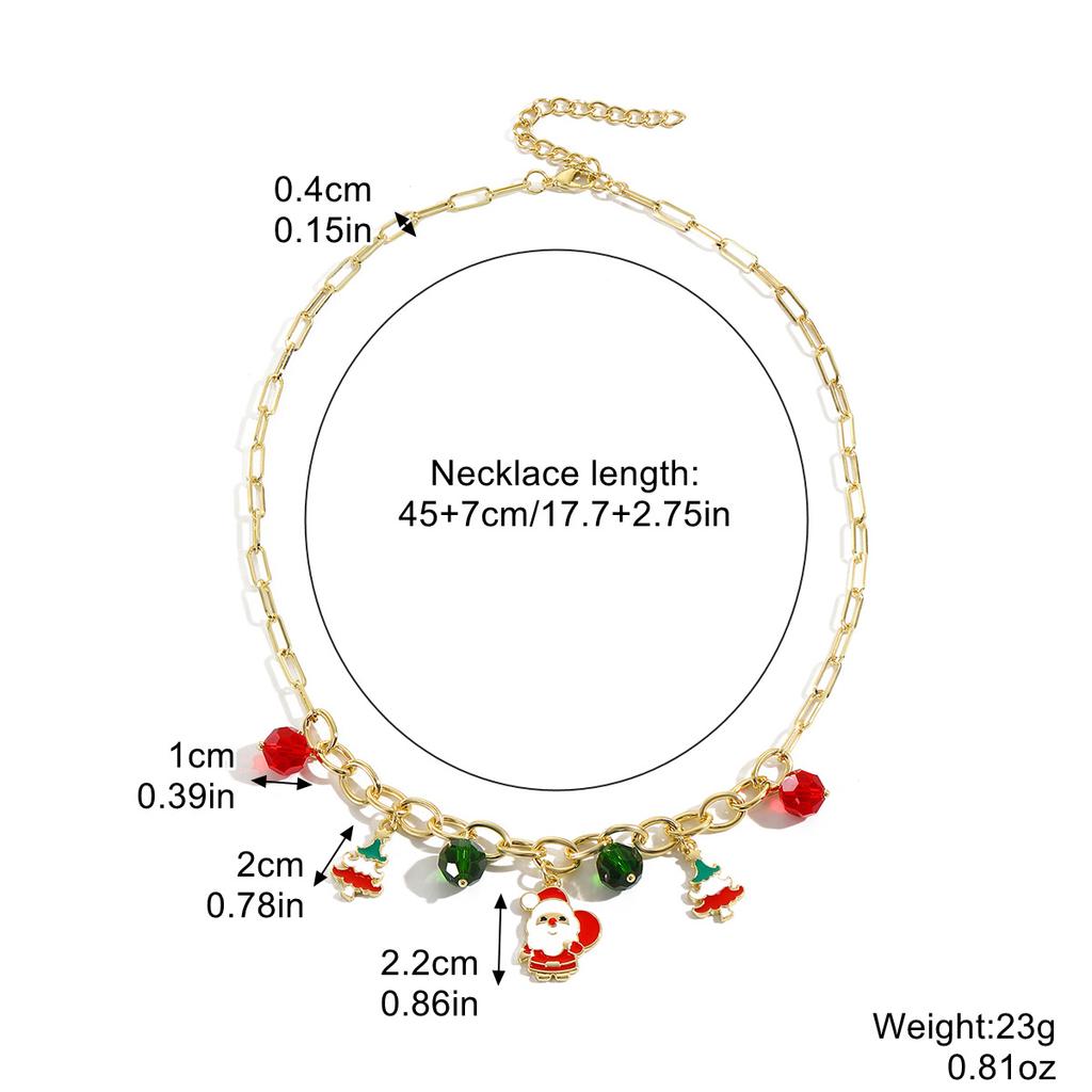 Christmas Day Necklace European and American Multi-layer Christmas Necklace Christmas Necklace