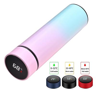 Intelligente Edelstahl-Thermos-Temperaturanzeige, intelligente Wasserflasche, Isolierflaschen, Thermoskannen, Kaffeetasse, 500 ml