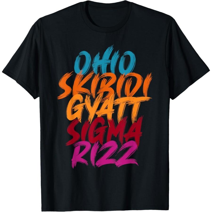 SEVEWAGE Ohio Skibidi Gyatt Sigma Rizz Funny Meme Vintage Birthday T-Shirt XXXXXL чёрный