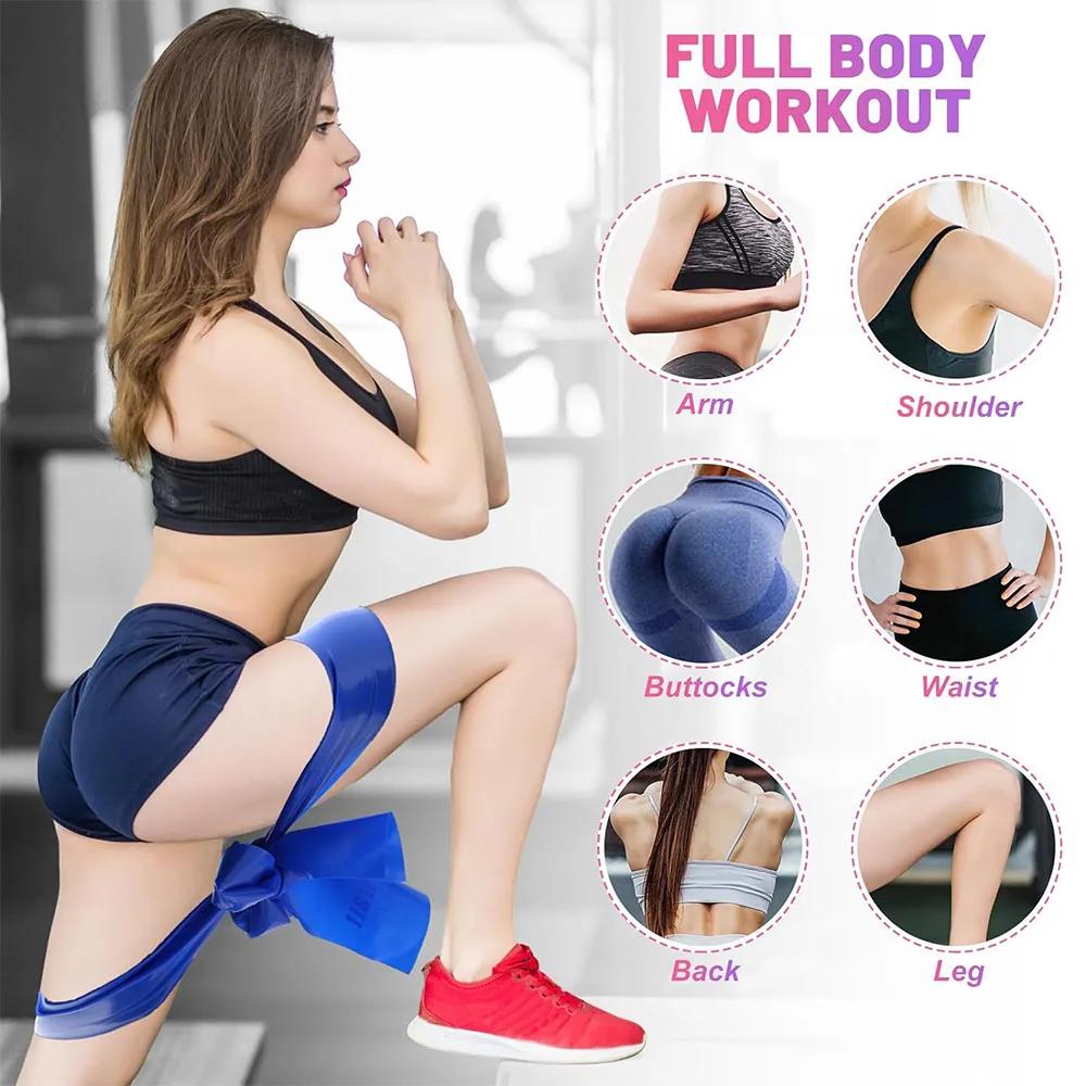 For Home Gym Fitness Stretching Strength Training Resistance Bands Exercise Physical Therapy Bands Yoga Pilates Pull Strap