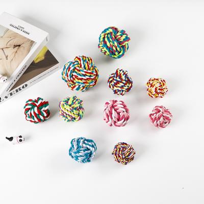 Dog Pet Toy Ball, Toy Handwoven Cotton Rope Ball Pet Supplies