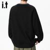 izzue Men's Color-Block Casual Loose Pullover Sweatshirt