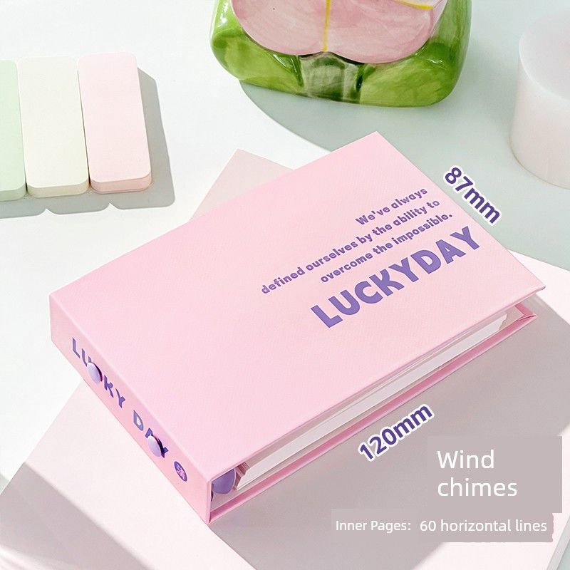 

Grade Three Class Two Mini Loose Spiral Notebook Good-looking Ins Style Cute Portable Notepad Notebook for Students Wind chimes