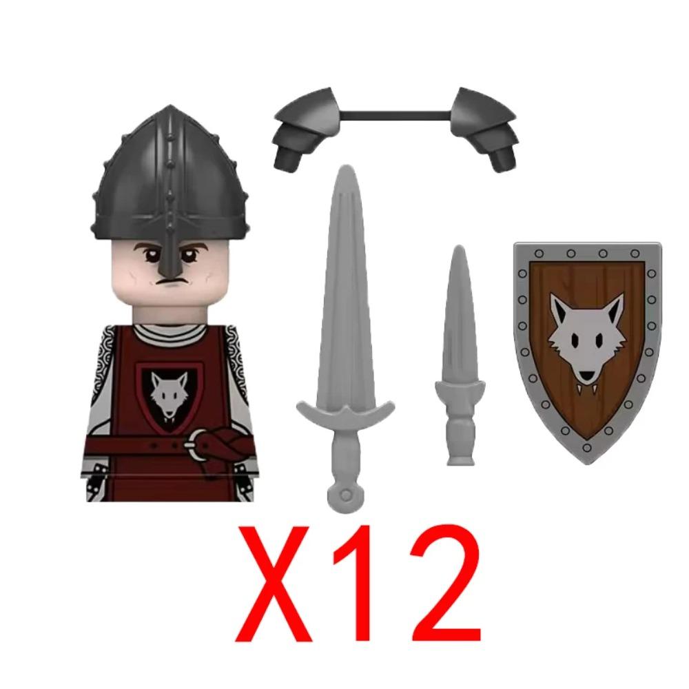 Medieval Military Building Blocks Solider Figures Gifts Weapons Shields Helmets Lionheart Teutonic Knights Militiaman Farmer MOC
