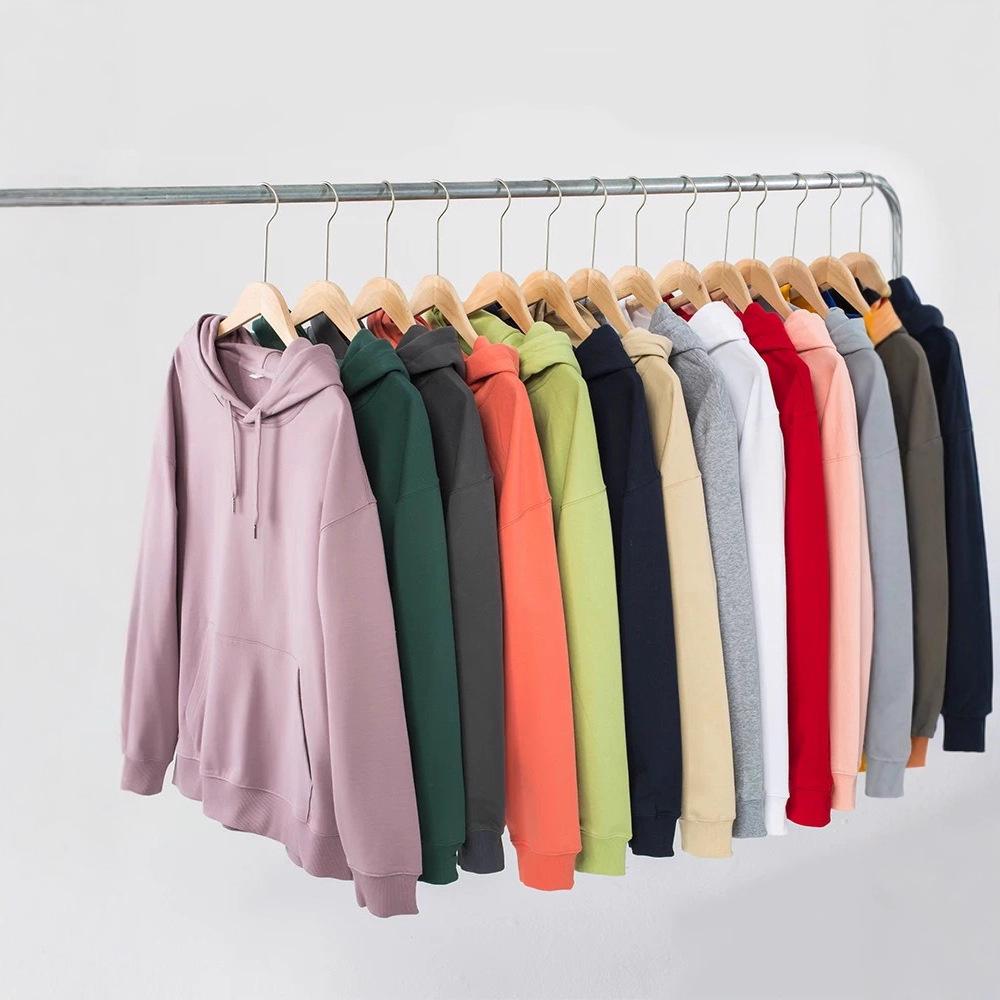 Unisex Heavyweight Hoodie: Solid Color American Street Style for Autumn/Winter