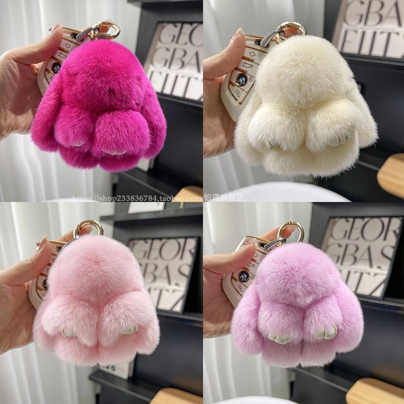 Cute Plush Bunny Keychain: Pretend Dead Rabbit Doll Pendant – Perfect Mini Gift for Students & Fans