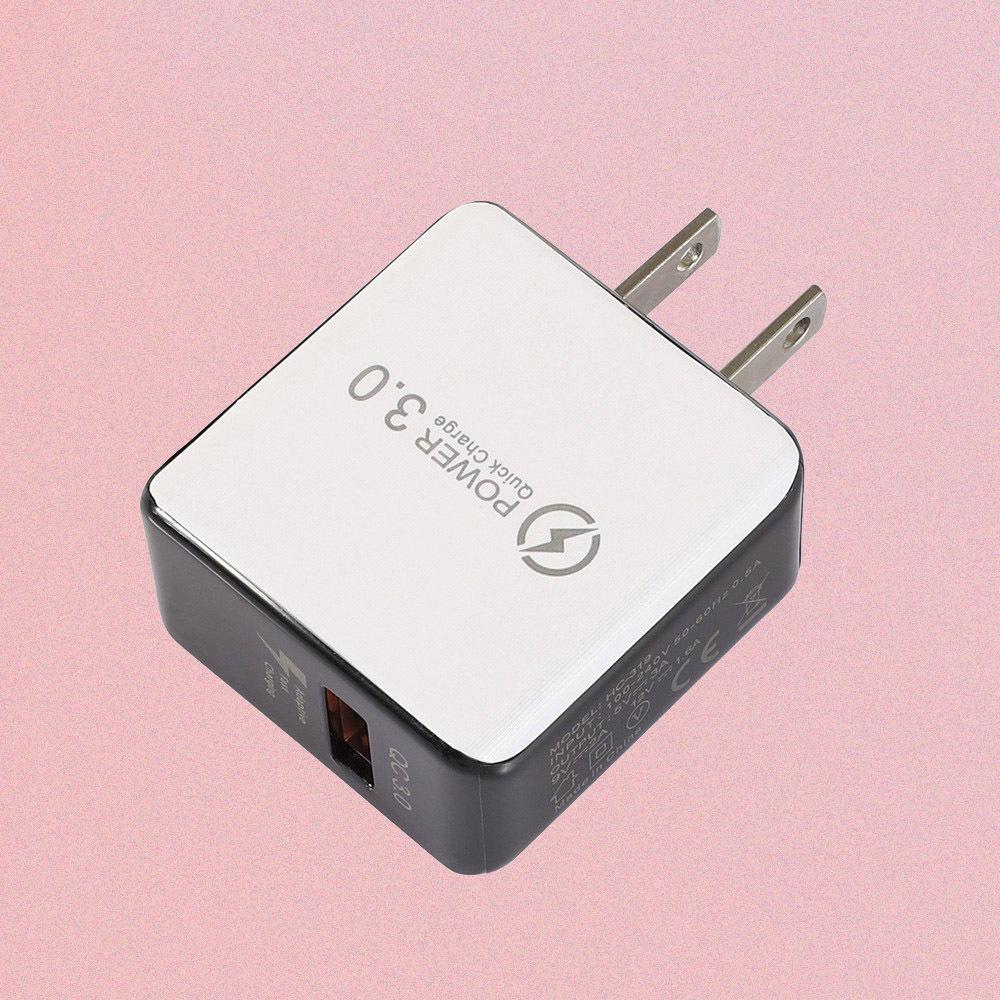 QC3.0 3A Mobile Fast Charger: 5V/9V/12V Fast Charging Adapter for Travel.