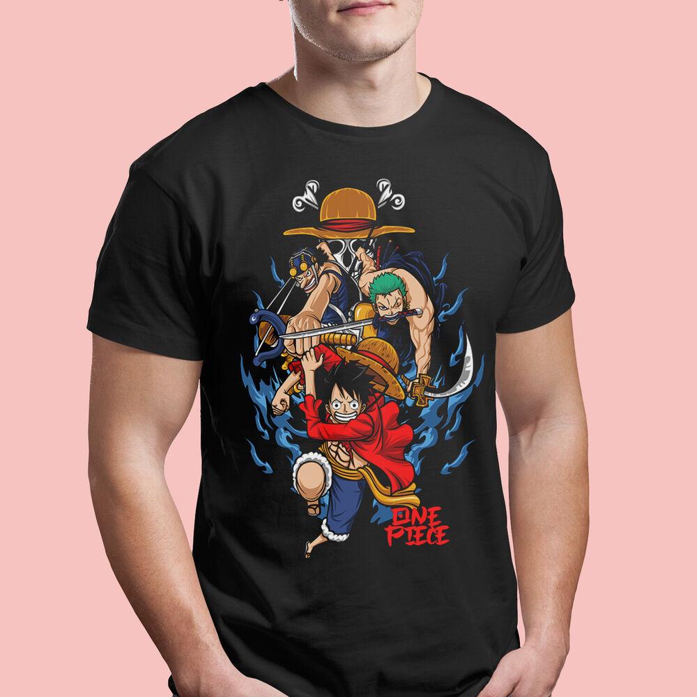 Straw Hat Trio One Piece T-Shirt - Japanese Anime Tee Men's Women's Unisex T-Shirt