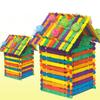 50pcs Kindergarten Puzzle Manual DIY Materials Children's Creative Toys Color Wooden(color Random) LS