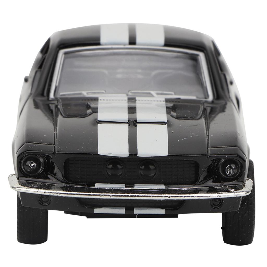 1:32 Mini Simulationslegierung Rückziehauto Licht und Ton Modell Spielzeugfahrzeug Kindergeschenk (Schwarz)